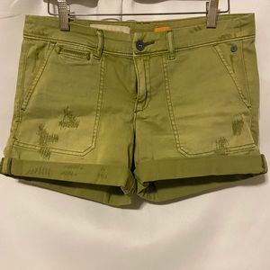 Cuffed, distressed shorts from Anthropologie